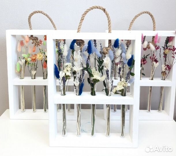 Интерьерная рамка с сухоцветами