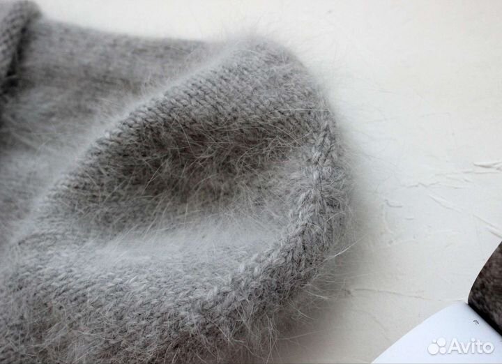 Вязаная шапка-бини