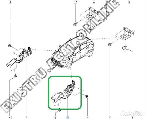 Петля капота левая LADA Xray 21129 2017