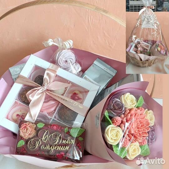 Подарки ручной работы (букеты, корзины из чая, коф