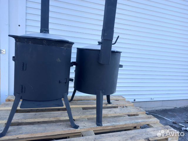 Печь для казана с трубой 8-12л
