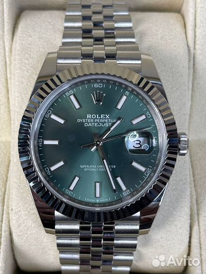 Часы Rolex DateJust Green Dial Премиум