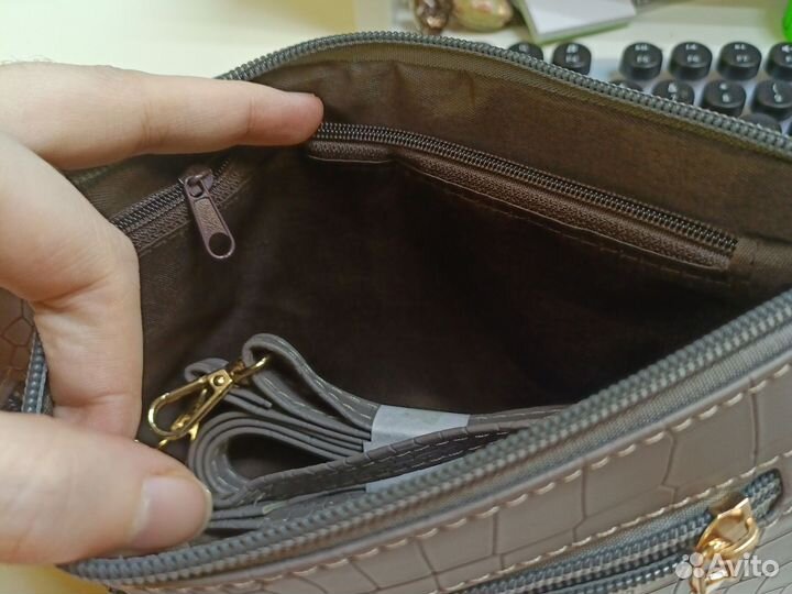 Сумка клатч из кожзама