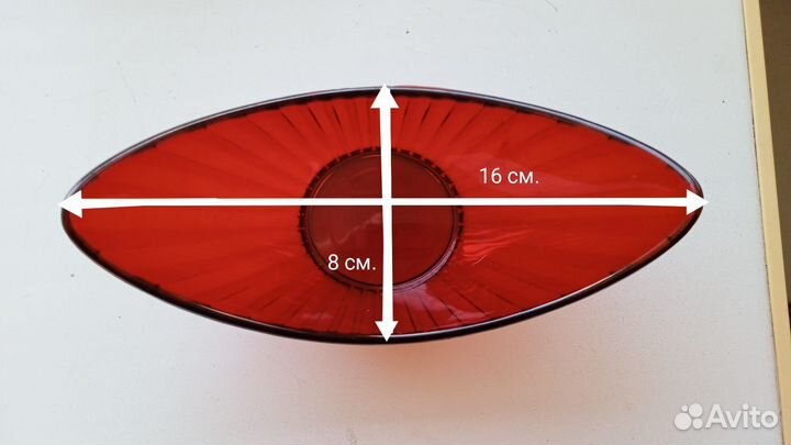Набор креманок Berossi (красный п/прозрачный)