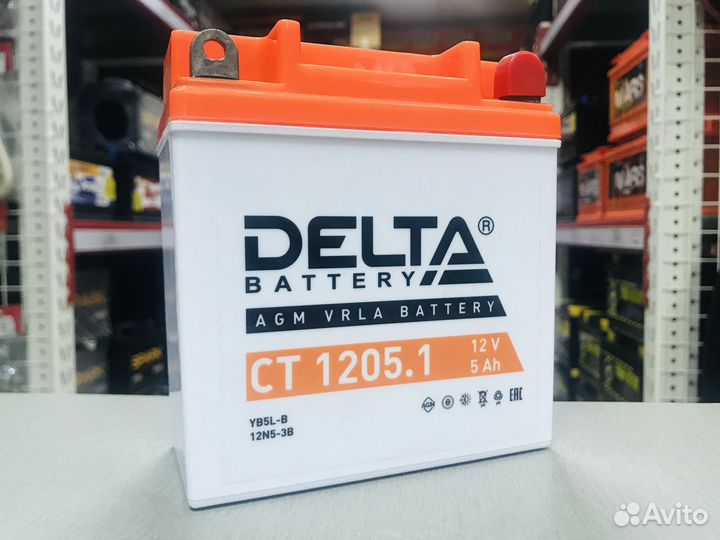 Аккумулятор Delta (Делта) CT 1205.1 12V 5Ah YB5L-B