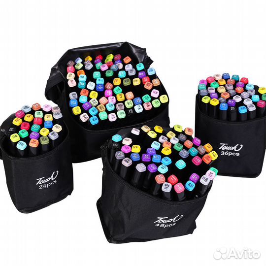 Маркеры-фломастеры для скетчинга двусторонние