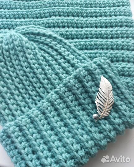 Шапка и снуд ручной работы