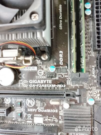 Материнская плата Gigabyte GA-F2A85XM-HD3+ Проц