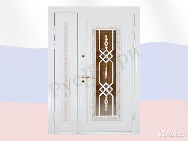 Металлическая входная дверь двустворчатая