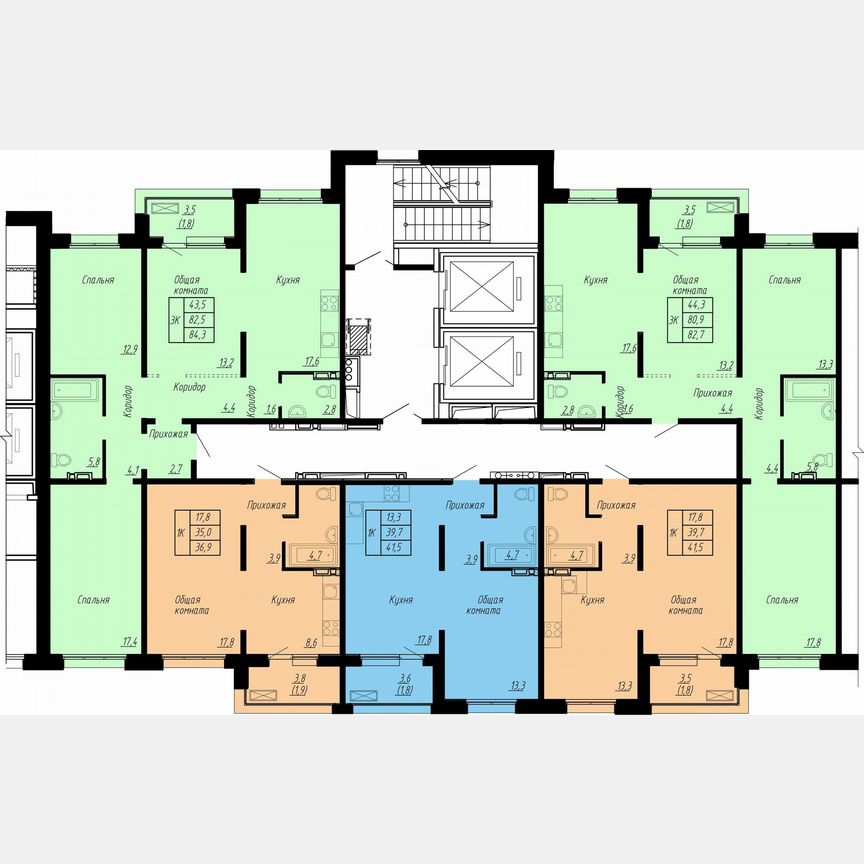 1-к. квартира, 36,9 м², 6/17 эт.