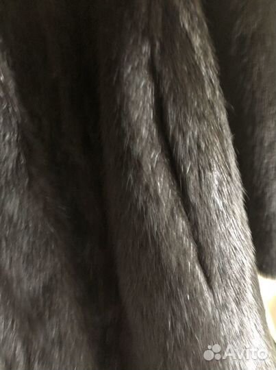 Норковая шуба с капюшоном Ленмех