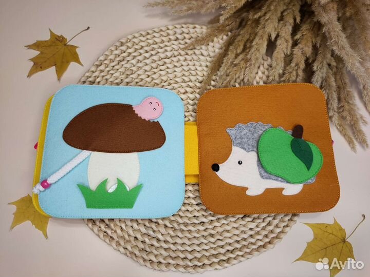 Детская развивающая книжка ручной работы 