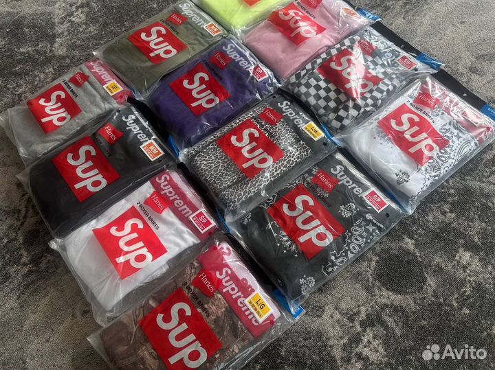 Трусы Supreme boxer briefs hanes