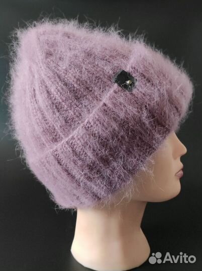 Шапка из ангоры с подкладом из нежного хлопка