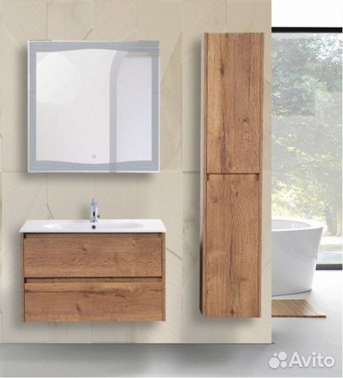 Тумба с раковиной BelBagno Kraft 90-LOV-900 Rovere Tabacco