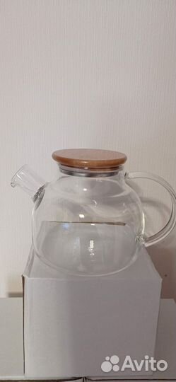 Чайник заварочный стеклянный новый