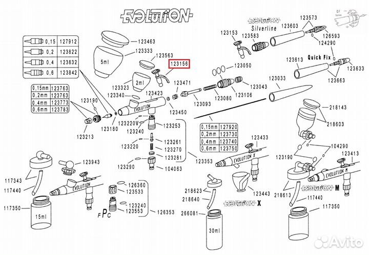 Триггер в сборе для evolution CR+ HS-123154