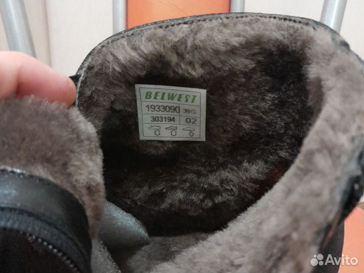 Полуботинки женские зимние 39