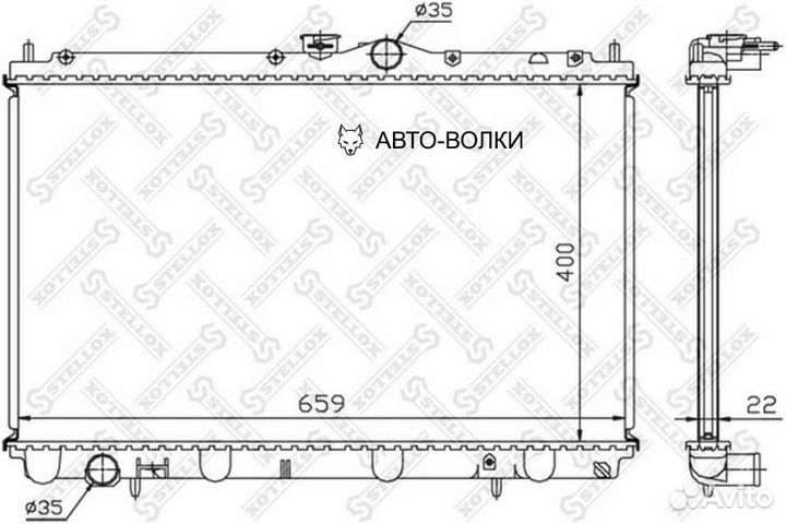 Stellox 10-25096-SX 10-25096-SX радиатор системы о