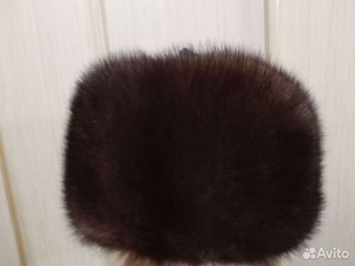 Норковая шапка мужская ушанка