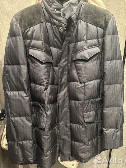 Brioni 54 пуховик, 100% шелк, оригинал