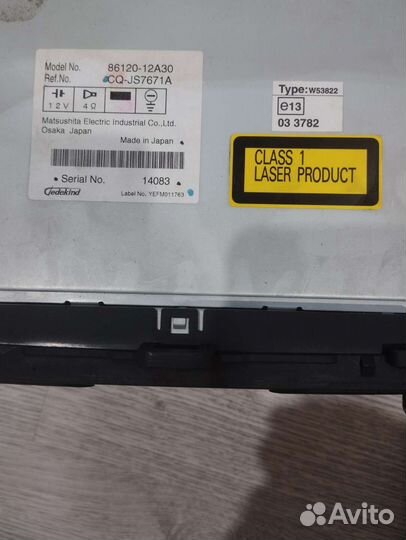 Штатная магнитола на toyota corolla 150