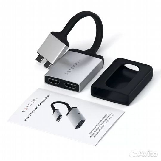 Адаптер Satechi Type C Dual hdmi MacBook
