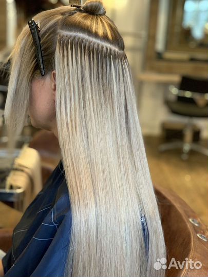 Наращивание цветных прядей