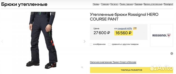 Утепленные брюки Rossignol Hero Course Pant