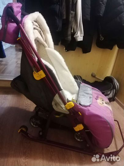 Детские санки коляска