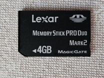 Карта памяти Lexar memory stick pro duo 4 гб