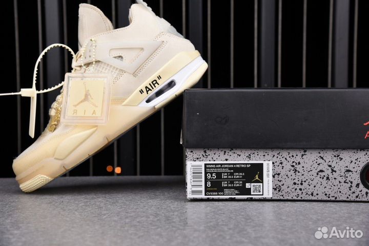 Off-White X Wmns Air Jordan 4 Retro SP Sail