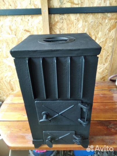Печь Буржуйка чугунная разборная СССР