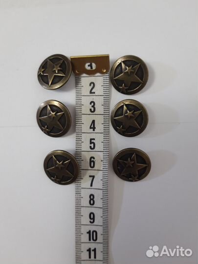 Пуговицы металлические на ножке