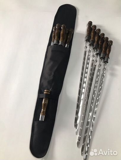 Набор шампуров в чехле из нержавейки