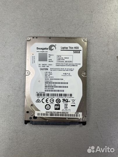 Seagate Momentus Thin, 500Gb, HDD, SATA II, 2.5