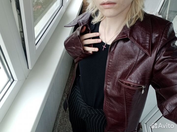 Кожаная куртка y2k