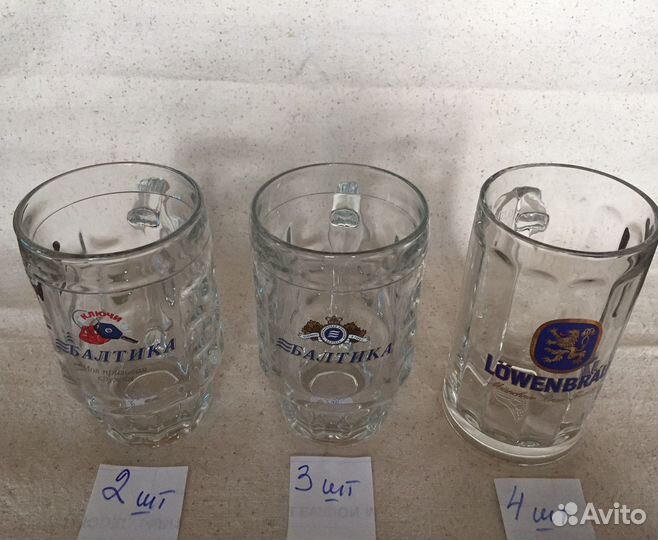 Кружка пивная. 0,5 литра. Стекло