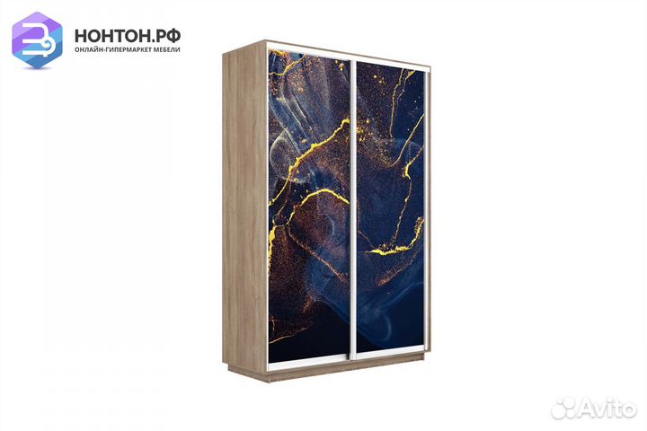 Шкаф-купе 2-х дверный Нонтон фото №1016 / дуб соно