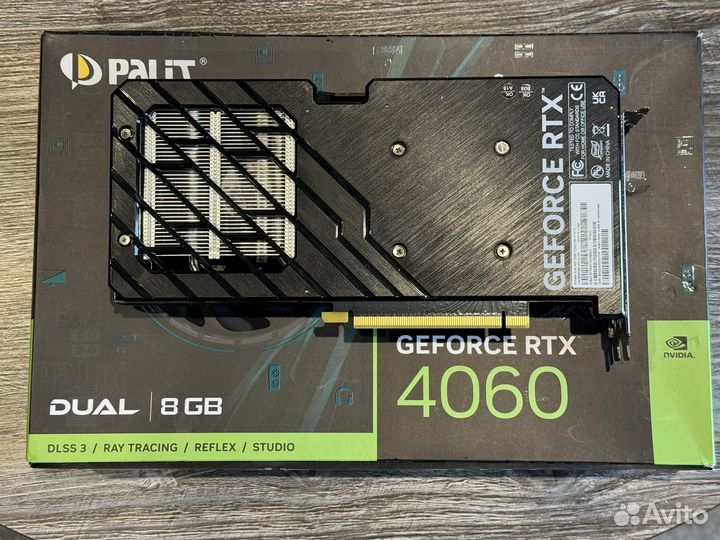 Видеокарта Palit GeForce RTX 4060 8gb Dual