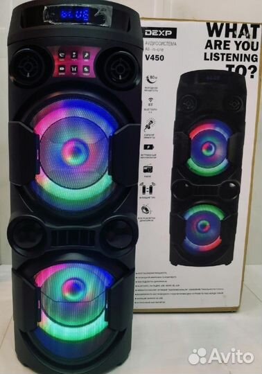 Портативная аудиосистема 80 Вт Bluetooth 5000 мА*ч