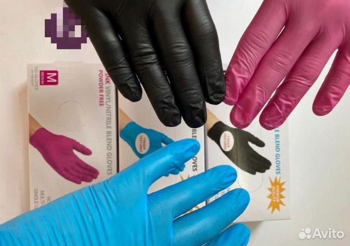 Перчатки нитрил-виниловые Wally Plastic