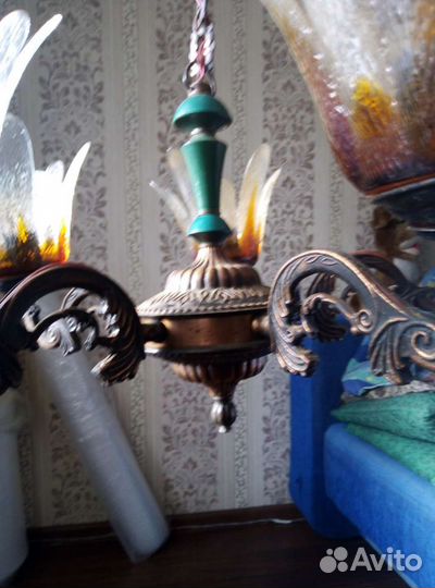 Люстра, металл, литье СССР
