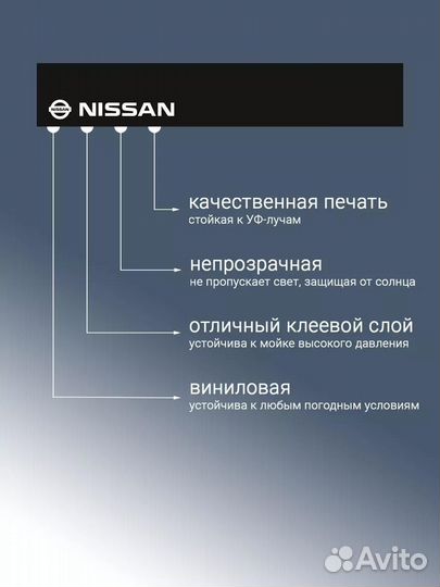 Черная полоса на лобовое стекло nissan 26х150 см