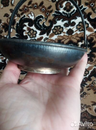 Мельхиоровая конфетница