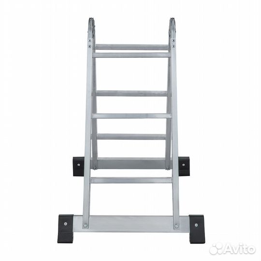 Лестница алюминиевая шарнирная двухсекционная 3 ступени Новая высота бытовая