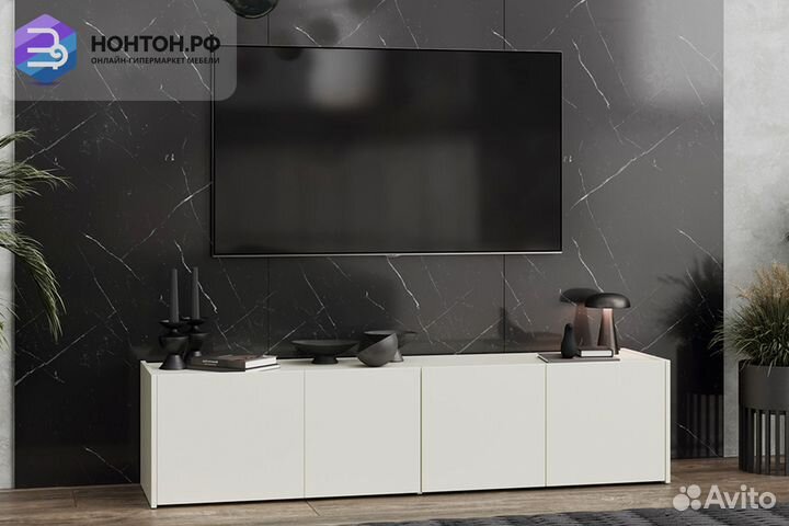 Тв-тумба Рокс белый ясень