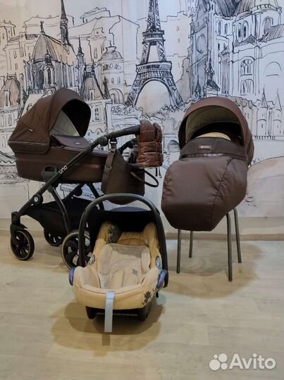 Коляска tutis uno 3 в 1/ 2в1