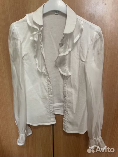 Школьные белые блузки 140, 146 см