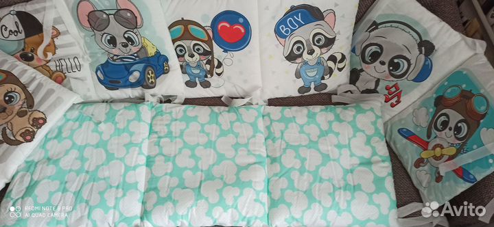 Новые бортики плюс балдахин в кроватку